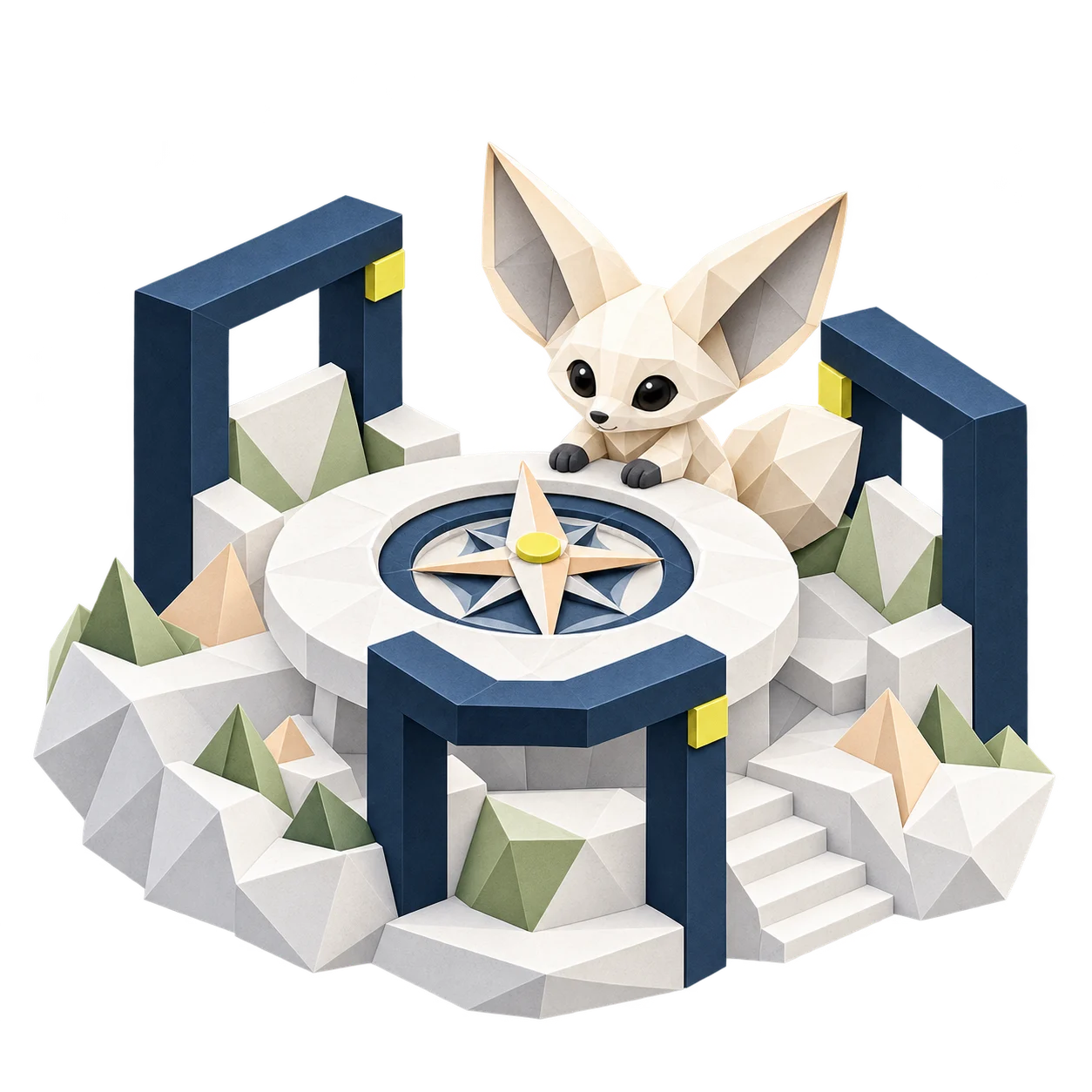 A paper compass representing a clear direction and freedom to choose the path.